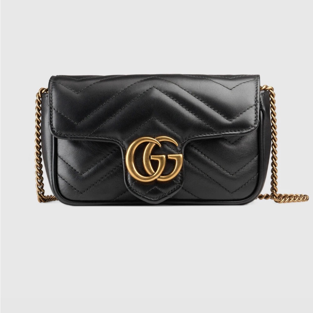 GG Marmont super mini bag - black